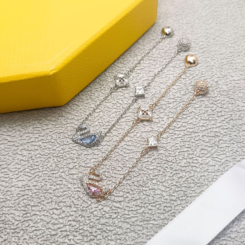 Shijia High-End Magnetic Buckle Blue Swan Bracelet, Magnetic Silver-Blue Bracelet, Gift for Girlfriend, Chinese Valentine's Day Gift, Magnetic Design