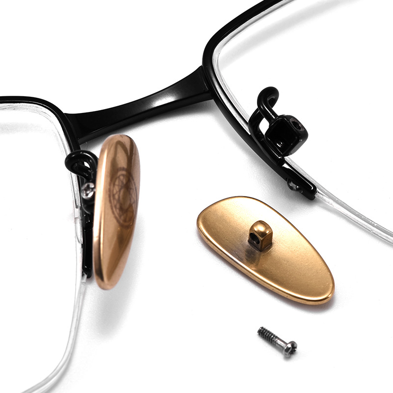 Ti puro soporte de nariz para gafas de soporte de hoja de soporte de ojos ultraligero antideslizante soporte de goteo de semilla de melón tipo tornillo accesorio de gafas de alta calidad