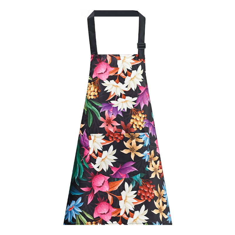 Grembiule da cucina impermeabile a fiori per uomo e donna resistente_voghion.com