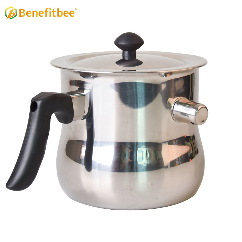 益蜂蜂业养蜂工具刀具 不锈钢煮蜜煮蜡壶 隔水炖带手柄耐用煮蜜壶