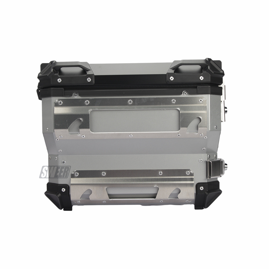 35L Right Hide Exhaust Side Box Motorcycle Universal Aluminum Alloy 45L Tail Box Waterproof Three Boxes Anti-theft Travel Storage Box