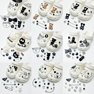 �羳���u�¿��m�䶴��Ь���DIYЬ�۱����ܺڰ�Ь��SHOES CHARM