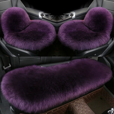 Wool pad | Motors Cushion - wool-integrated-pad-small-three-pieces-lumbar-support-violet