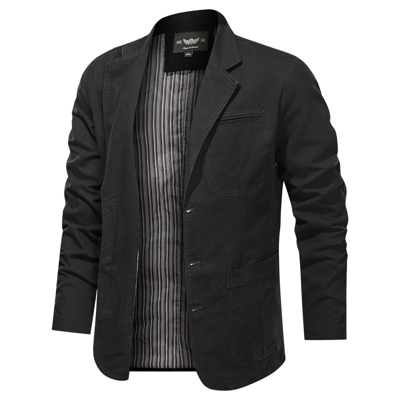 2022 primavera nuevo retro traje de color sólido de los hombres de negocios juventud suelta traje versátil chaqueta casual chaqueta