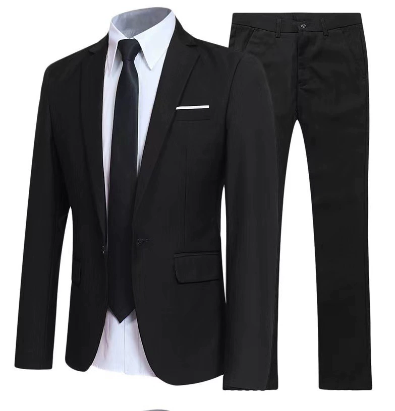 Men's Classic Two-Piece Suit, Jacket and Trousers, Leisure & Dress, Sizes S–5XL