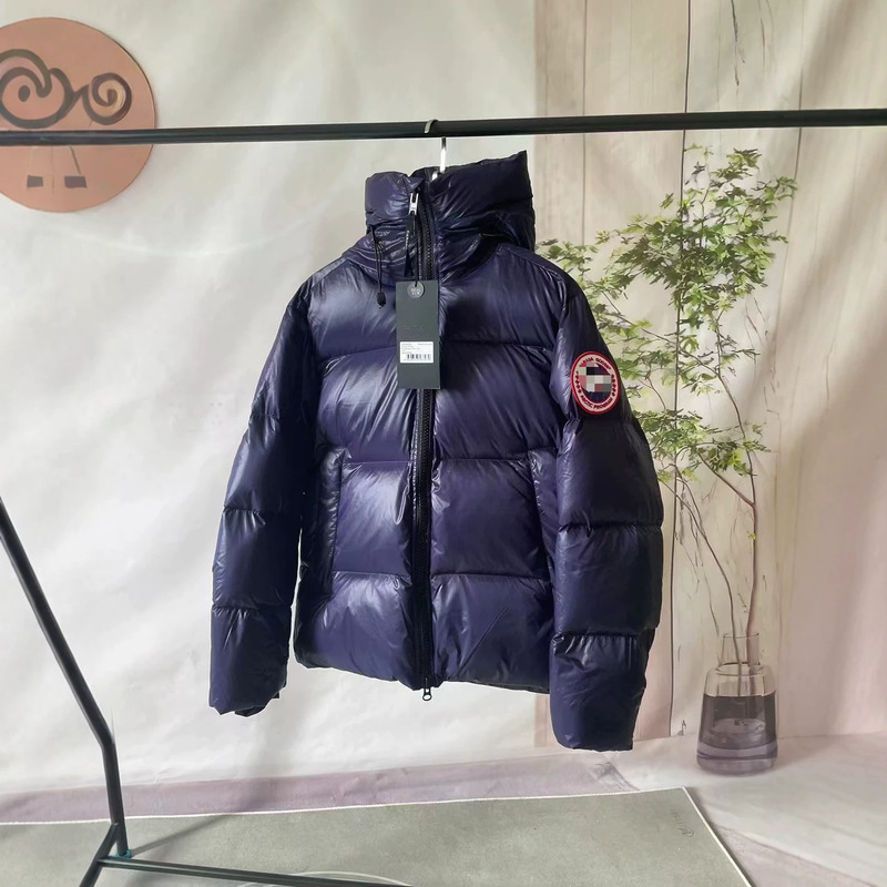 Cross-border Goose Home Puff 2252M Autumn and Winter Outdoor Unisex Warm Glossy Hooded Down Jacket