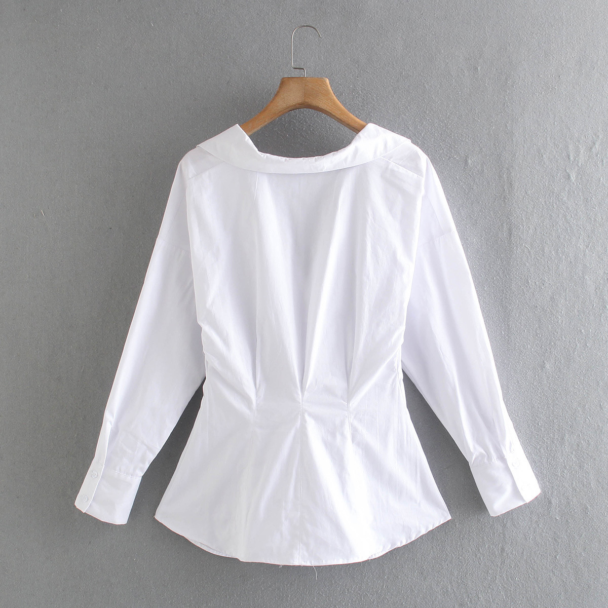 spring lapel poplin blouse top NSAM32821