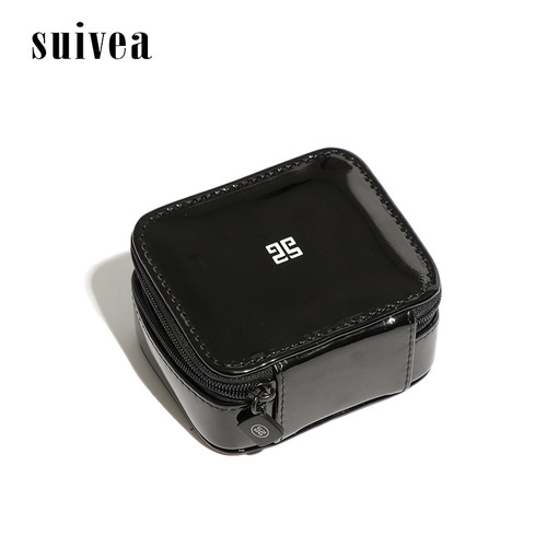 2024 New Cosmetic Case Mini Storage Lipstick Bag High-end Patent Belt Cosmetic Mirror Small Box Cosmetic Women's Bag