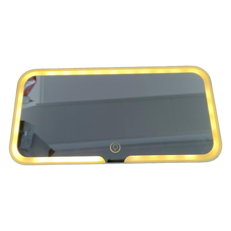 Espejo de maquillaje LED transfronterizo Espejo de maquillaje con luz de tres colores Espejo de maquillaje con atenuación infinita Espejo de espejo de automóvil