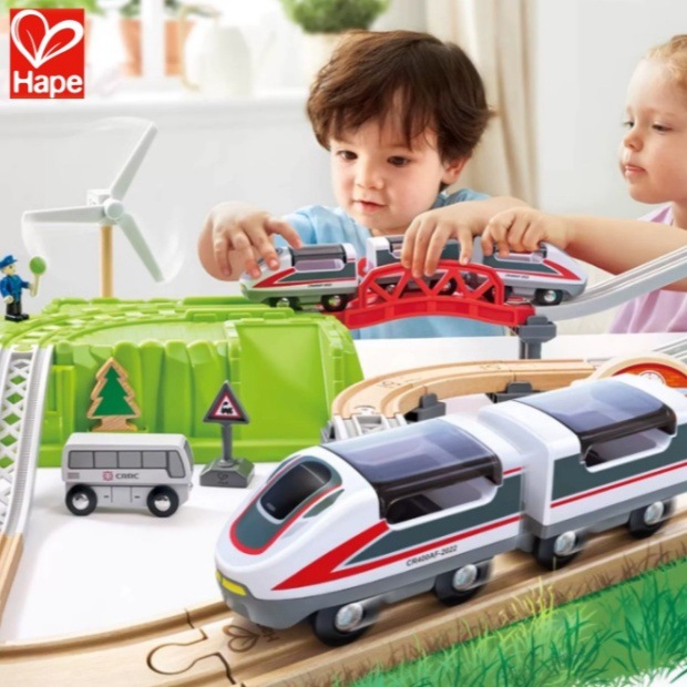 ΗαΡΕ火车轨道高速列车收纳套男孩女孩宝宝益智玩具模型礼物