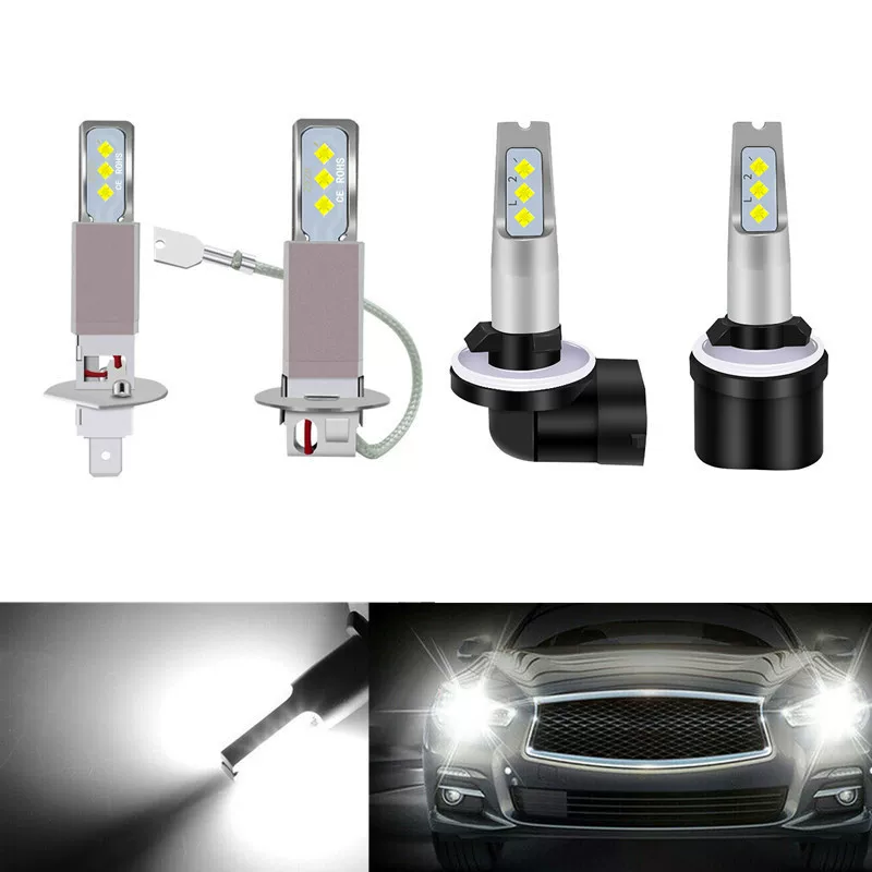 Светодиодный туман LED свет H1 H3 880 881 CREE 2525 6LED 80W для автомобиля