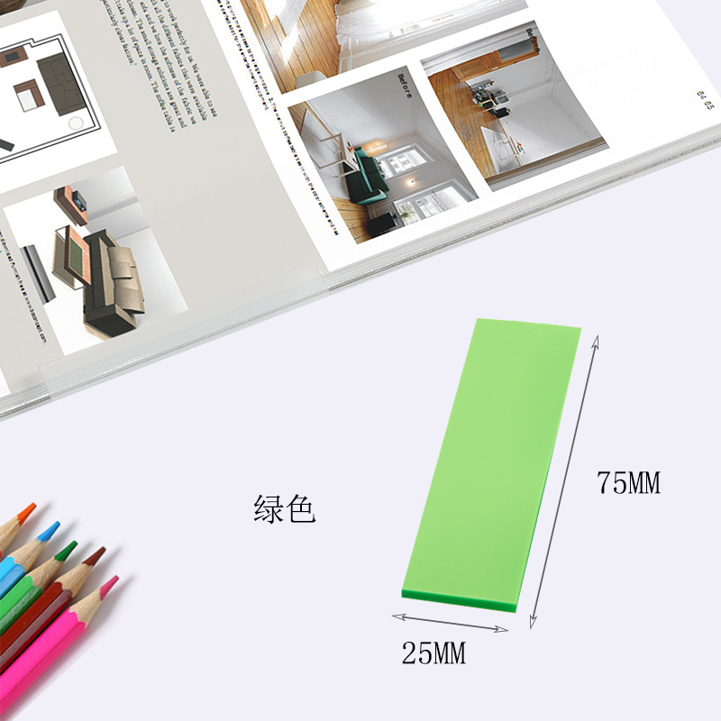 Bloc de notas colorido fluorescente para mascotas, fuerte viscosidad, impermeable, transparente, nota adhesiva, ladrillo adhesivo de índice de alto valor para estudiantes
