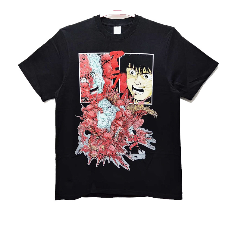 1988年アキーラAKIRAアニメ連名日系レトロ潮牌ヴィンテージ男性綿ゆるいtシャツ