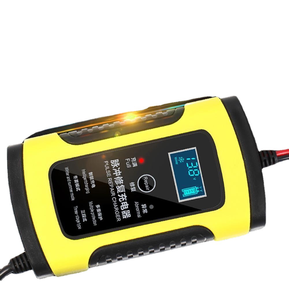 Anhtczyx 車のバッテリー充電器 12V6A オートバイ充電器バッテリー充電器ヨーロッパ充電器