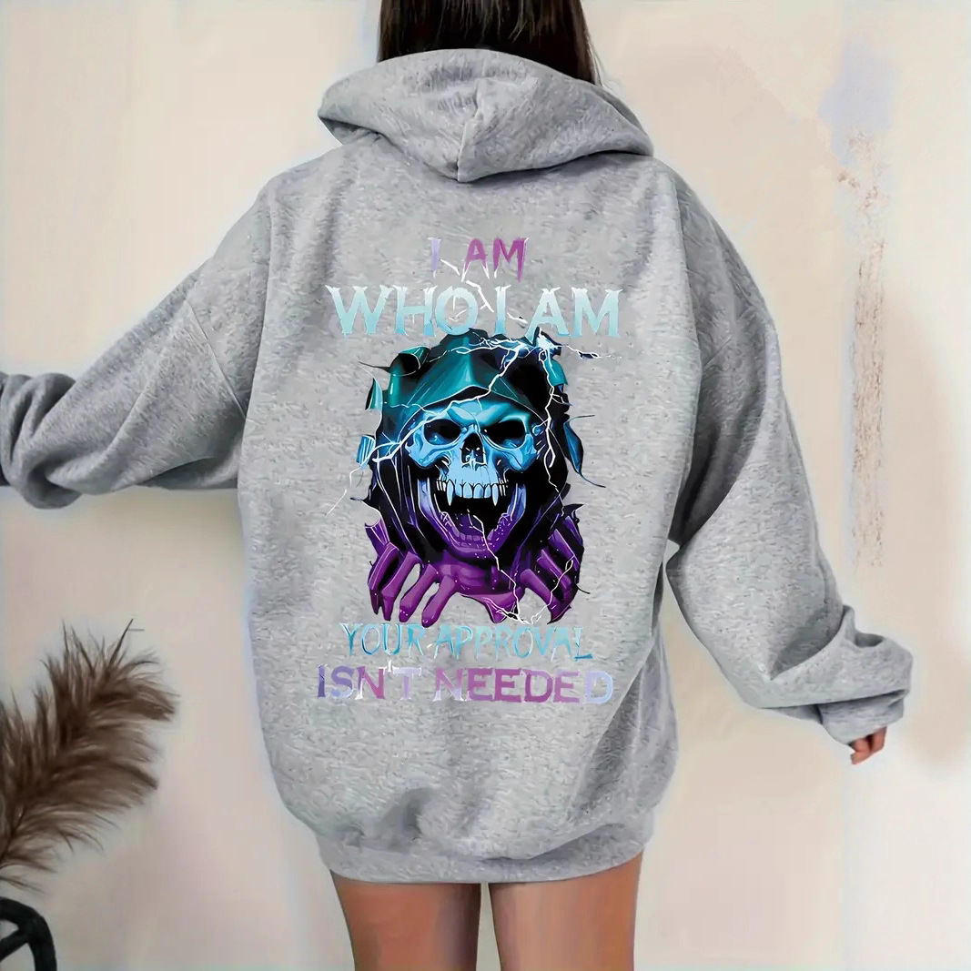 Sonbahar Kış Modası Harf Desenli Baskılı Kapüşonlu Sweatshirt Günlük Trend Hip Hop Sokak Çok Yönlü Üst Ceket_voghion.com