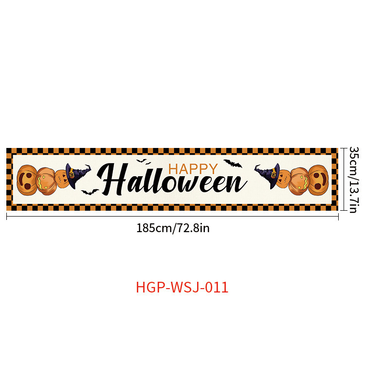ハロウィーンテーブル旗バナー家庭祝日パーティー雰囲気装飾品キッチンレストランディナーテーブルテーブルクロス旗|undefined