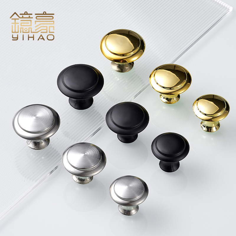 Simple modern single hole stainless steel mushroom handle cabinet handle Golden Cabinet door drawer handle round small handle