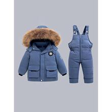 R 32881 Winter Outdoor Ski Suit Kids ��ͯ��ů��ѩ�� �羳����