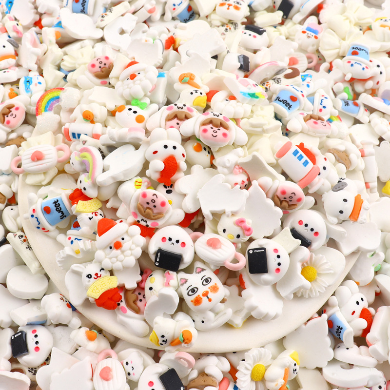 Accesorios de resina mixta suerte bolsa hecha a mano DIY teléfono móvil Shell parche comida y jugar accesorios de dibujos animados material de fábrica al por mayor