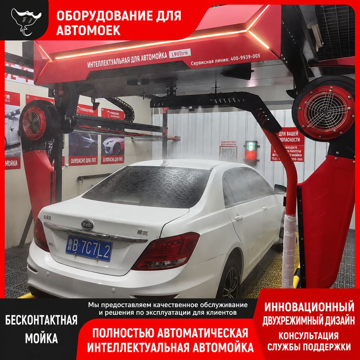 Lavadora Automática de Autos de Alta Presión, para Estaciones de Servicio