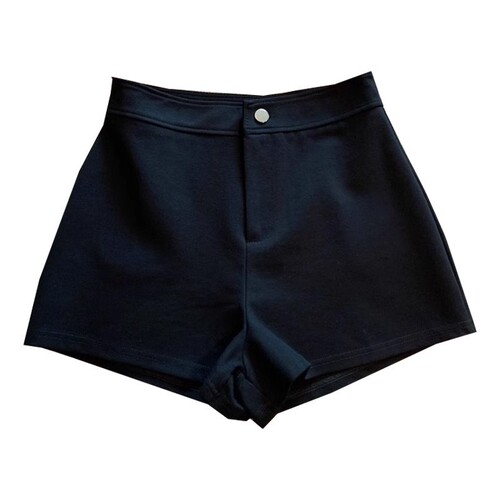 Summer thin high-waisted slimming A-line tight stretch pants black and white large size fat mm suit shorts for women