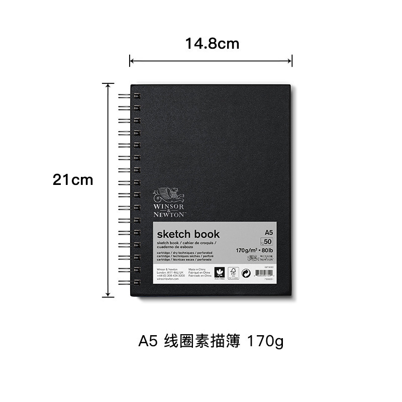 ウィンザー & ニュートン スケッチブック 170 グラム A4A5 プロフェッショナルアート厚みのあるハード表面破れないスケッチブック学生クリエイティブブック|undefined