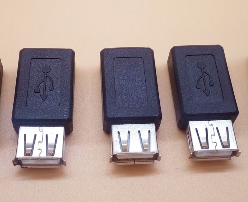 MICRO母座转USB母8600母座转A母半包USB转接头充电转换插头黑白