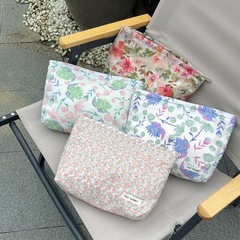 ins風清新甜美文藝小碎花化妝包便攜式洗漱包可愛大容量收納包包