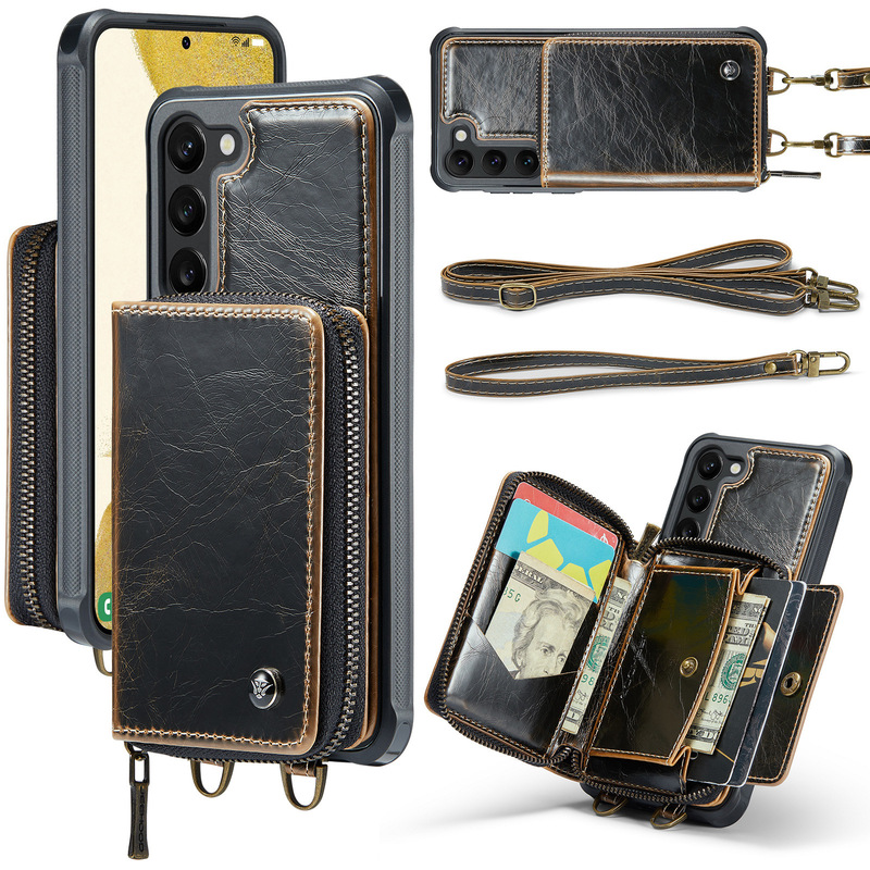 For Galaxy Samsung S21plus Phone Case S22ultra Crossbody Insertable Card s23ultra Case For Galaxy Samsung S21plus Phone Case S22ultra Crossbody Insertable Card s23ultra Case