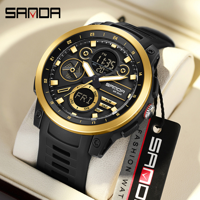 Sandda marca nuevo reloj impermeable estudiante multifunción reloj electrónico moda deportivo reloj electrónico