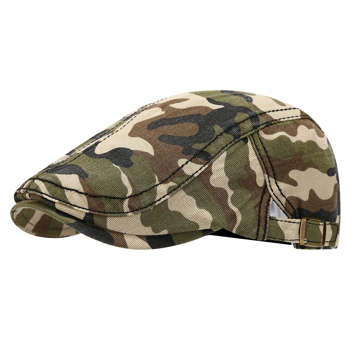 Otoño nuevo hombre al aire libre lavable camuflaje sombrero de avance jungla caminata retro gorra corta gorra mujer boina image 6