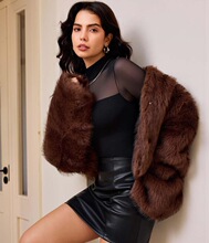 B 49994 Fur Collar Thick Winter Coat �����ë�޴��� ����