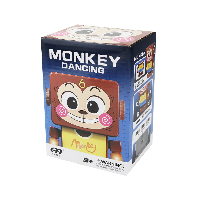 Juguetes eléctricos de monos bailados, cuadros de juguetes, robots, luces, música, regalos para niños, al por mayor transfronterizos