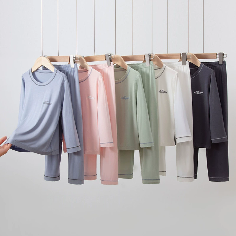 Детская пижама Модаль Мальчик с длинными рукавами брюки Летняя одежда для детей