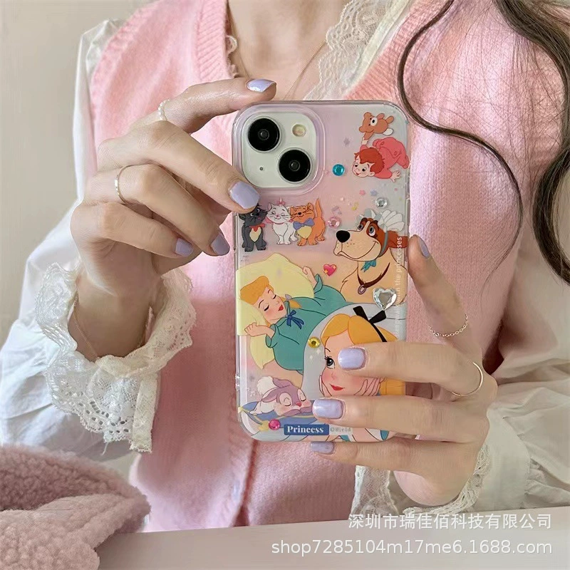 Apple, мультяшный совместимый iPhone14, чехол, милый молочный чай, защитный чехол, японский и корейский, 14промакс, падение защита