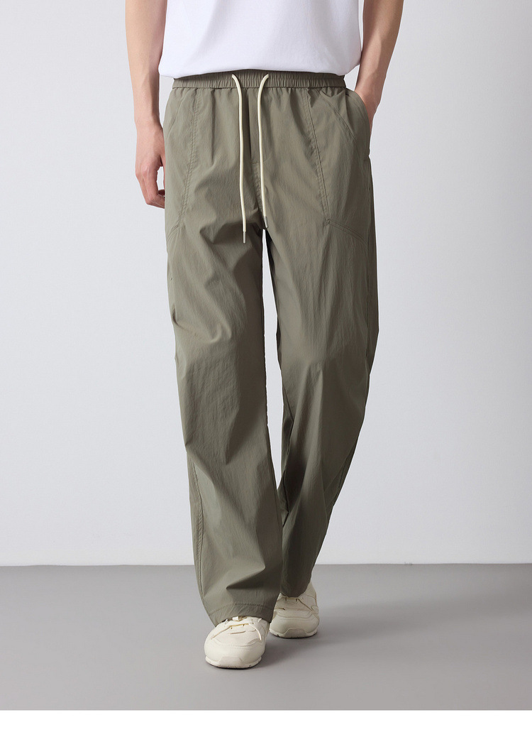 Quần jogger nam dáng rộng thùng thình phong cách thể thao thành phố, cạp chun — đen chi tiết 14