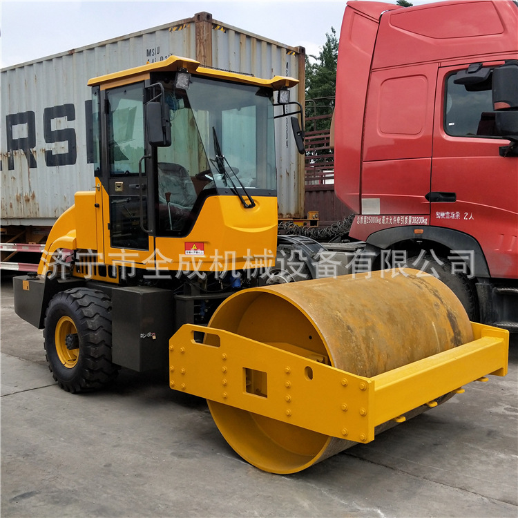 6吨单钢轮压土机视频6T驾驶压路机厂家全成座驾式振动压路机