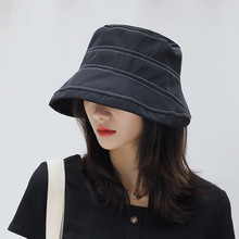 2021帽子女韩版潮出游遮阳帽防晒紫外线大沿遮脸日系渔夫帽女士夏