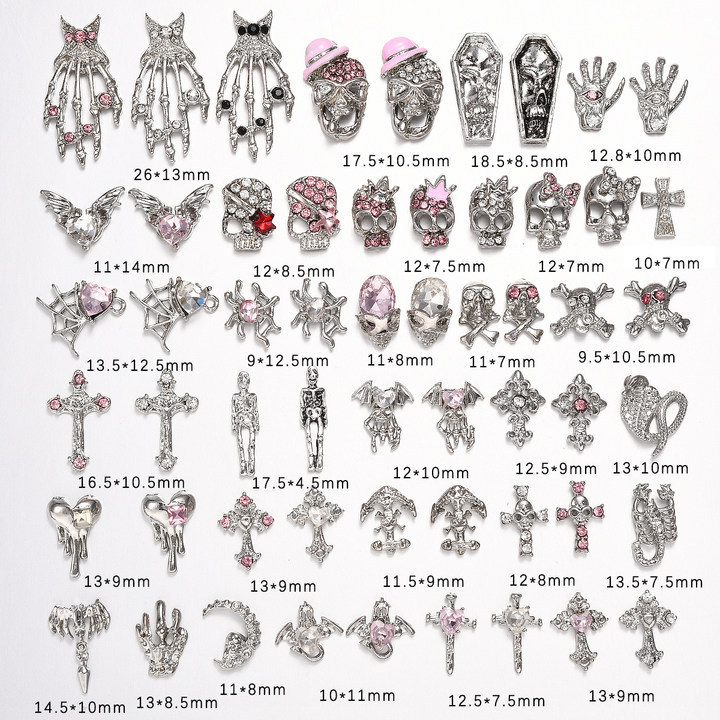 Halloween diy accessories nail art alloy jewelry dark wind spider skull bat cross nail art diamond ornaments Halloween diy accessories nail art alloy jewelry dark wind spider skull bat cross nail art diamond ornaments