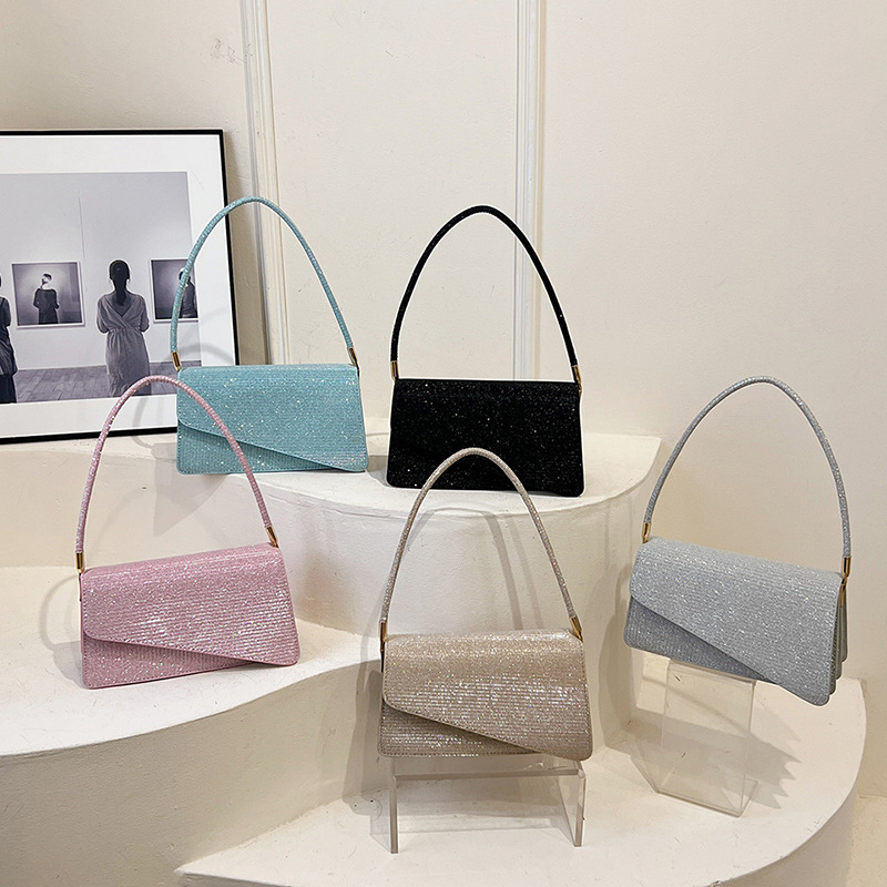 Popular bolso axila moda bolso de textura simple bolso de cercanías mujer 2024 nuevo bolso cuadrado de un hombro Pu