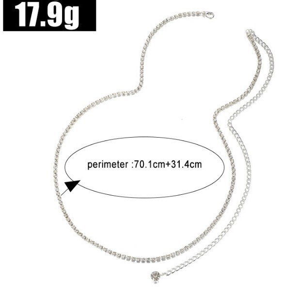 Sexy Rhinestone Waist Chain For Women Sparkly Bikini Bodychain_voghion.com