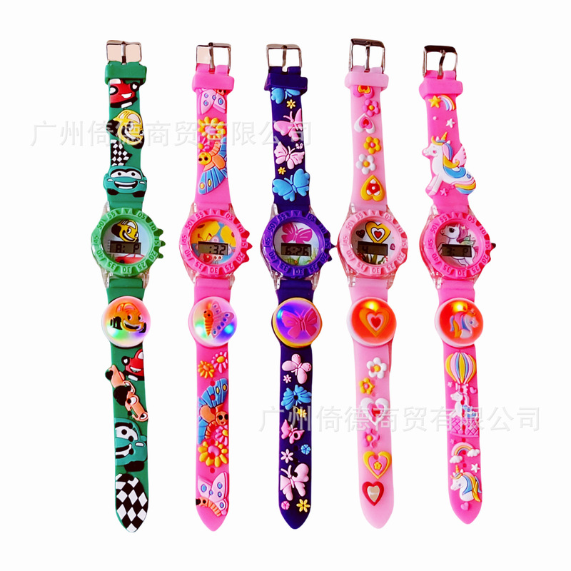 New Foreign Trade Hot-Selling Cartoon Watch 3D Student Children's Watch Luminous Light-Emitting Watch Cross-Border Supply Free Shipping New Foreign Trade Hot-Selling Cartoon Watch 3D Student Children's Watch Luminous Light-Emitting Watch Cross-Border Supply Free Shipping
