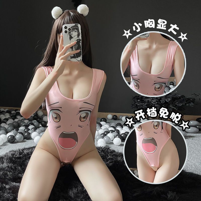 Sexy Lingerie and Sleepwear for Women, Alluring and Seductive Open-Crotch Passionate Two-Dimensional Tight-Fitting Bodysuit Uniform Sexy Lingerie and Sleepwear for Women, Alluring and Seductive Open-Crotch Passionate Two-Dimensional Tight-Fitting Bodysuit Uniform