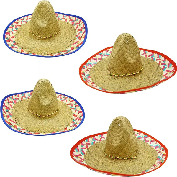Wholesale cross-border Amazon Mexico woven straw hat outdoor sun protection natural straw hat dance photo props