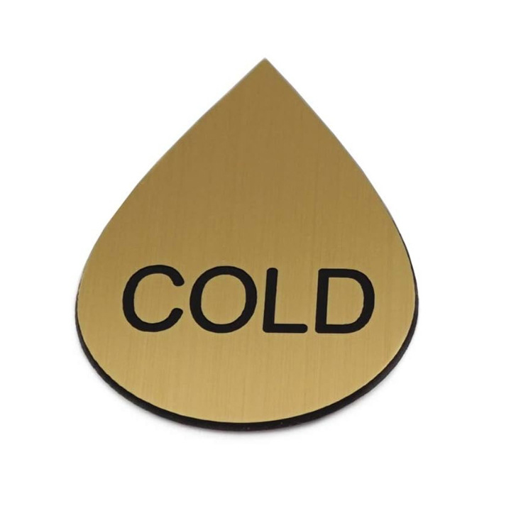 亚马逊ABS雕刻冷热水标识牌家用酒店浴室厨房水龙头开关标识提示