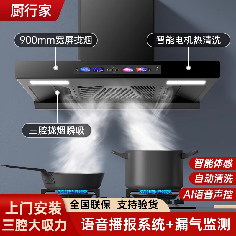 顶吸式抽油烟机家用厨房大吸力T型小型租房吸油烟机欧式烟机