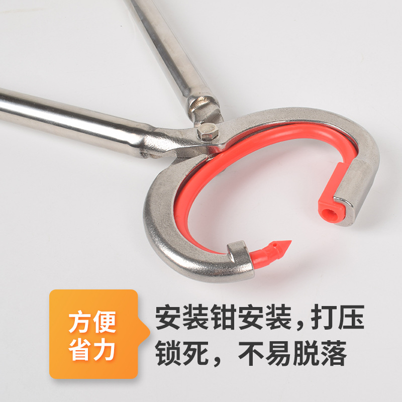 Anillo de Nariz de ganado anillo de Nariz de ganado alicates de instalación hebilla de tracción clip de perforación desgaste de acero inoxidable agujero de Nariz de ganado artefacto suministros de ganado