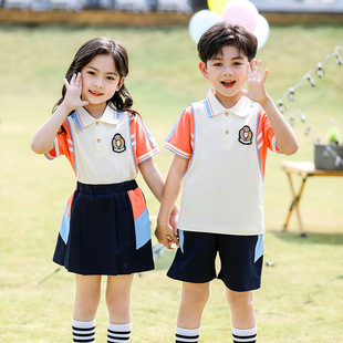 Kindergarten garden clothes summer primary school student summer clothes children's class clothes first grade class clothes college short sleeve cotton graduation clothes