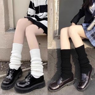 White JK Heap Socks Japanese Women's Knitted Socks Small Leg Socks Girls All-match Wear Leg Cover Warm Mid-tube Socks
