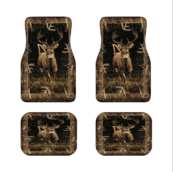 TEMU retro estilo nórdico alfombra de pie de coche alfombra de cuatro piezas tapete resistente a las manchas almohadilla de pie Amazon TEMU al por mayor